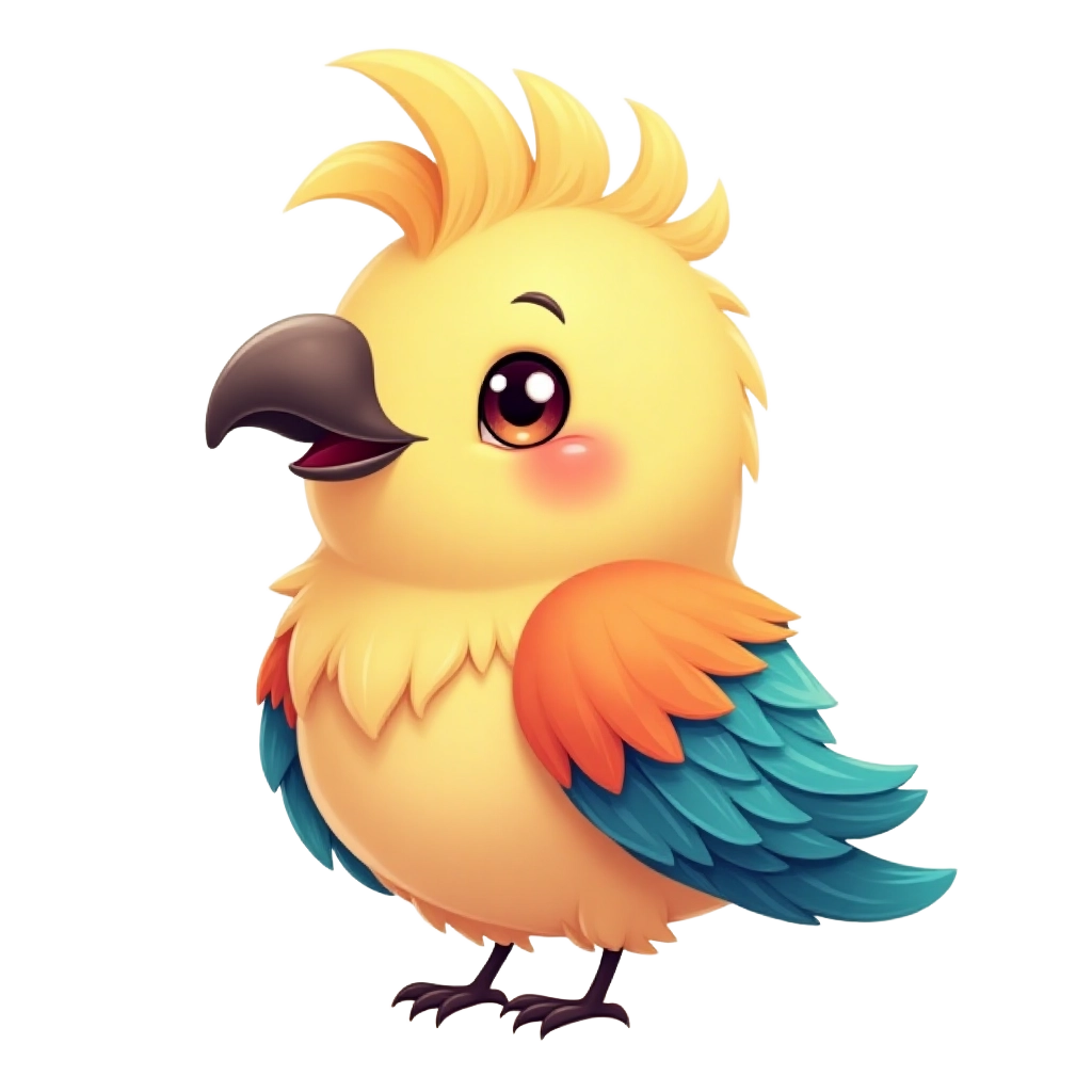 Colorful Cartoon Bird